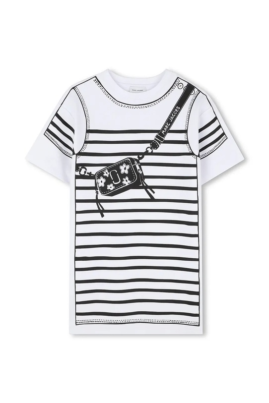 Dječja pamučna haljina Marc Jacobs W60715.102.108 bijela SS26