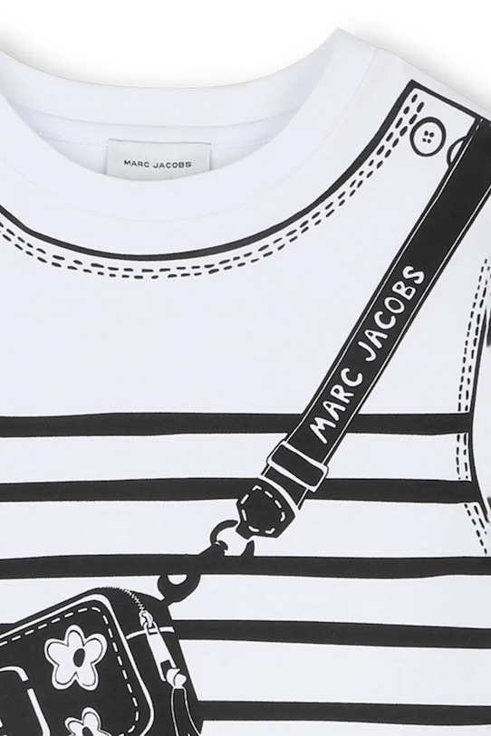 Dječja pamučna haljina Marc Jacobs bijela W60715.102.108