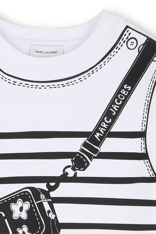 Dječja pamučna haljina Marc Jacobs bijela W60715.114.150