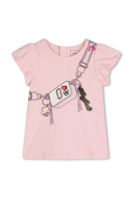 Παιδικό βαμβακερό φόρεμα Marc Jacobs στάμπα ροζ W60809.86.94