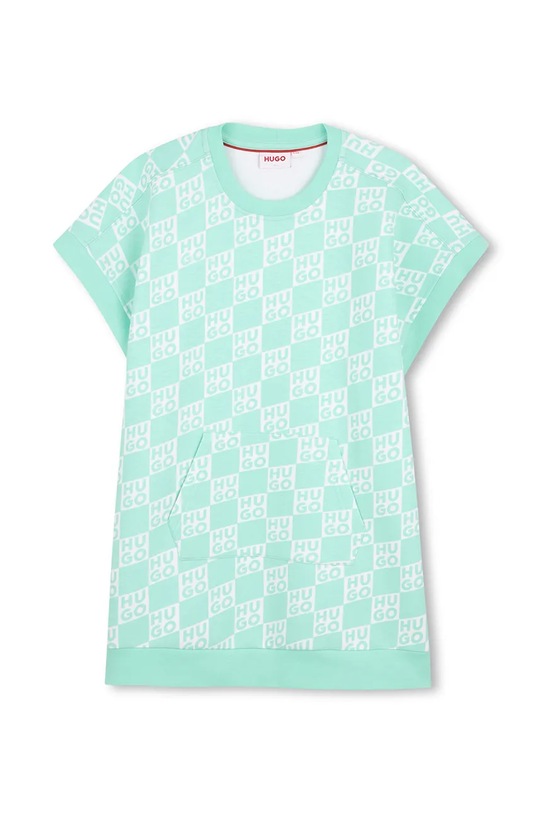 Dievčenské šaty HUGO G01027.156.162 zelená SS26