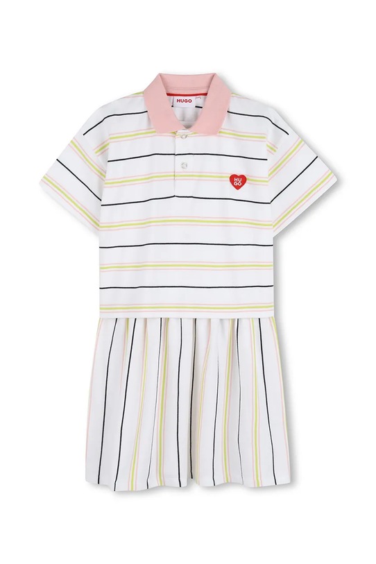 HUGO vestito in cotone G01029.156.162 bianco SS26