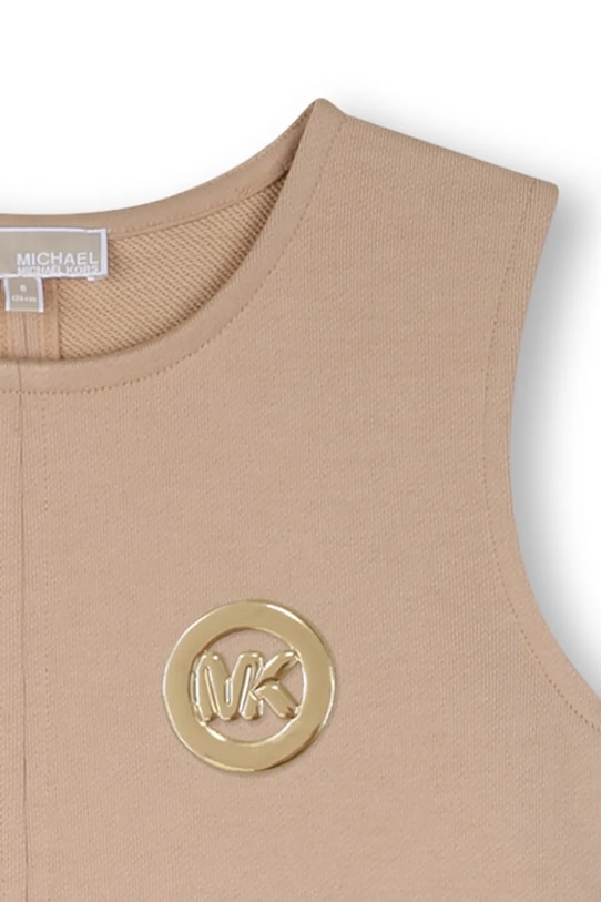 Dětské bavlněné šaty Michael Kors hnědá R30595.114.150
