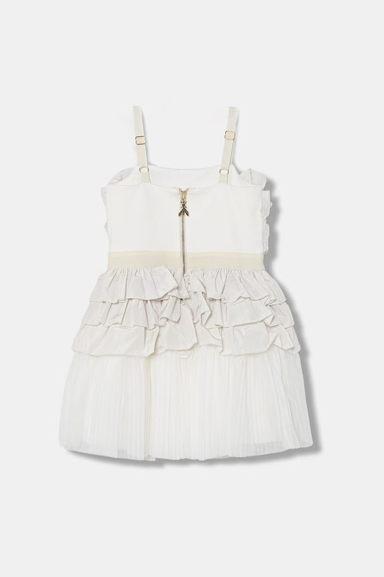 Patrizia Pepe sukienka rozkloszowana z wiskozą A749 7A0615 beżowy SS26