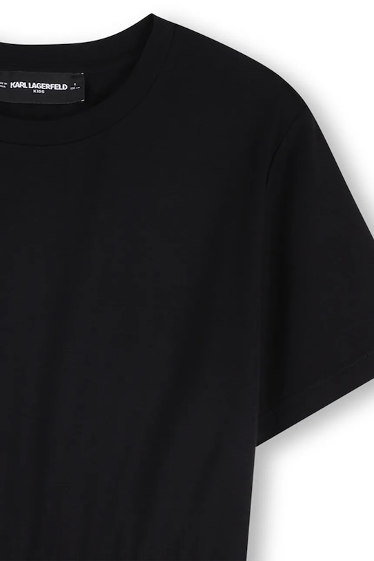 Dievča Dievčenské bavlnené šaty Karl Lagerfeld Z31152.114.150 čierna