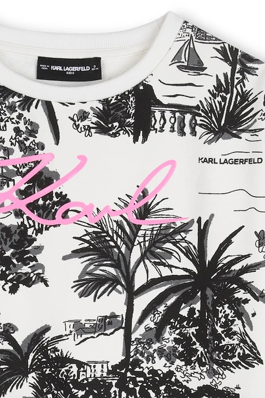 Dievčenské bavlnené šaty Karl Lagerfeld čierna Z31156.114.150