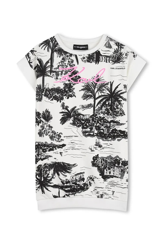 Dječja pamučna haljina Karl Lagerfeld Z31156.156.162 crna SS26