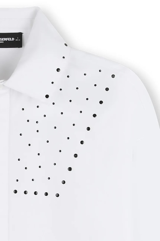 Dječja pamučna haljina Karl Lagerfeld bijela Z31141.156.160