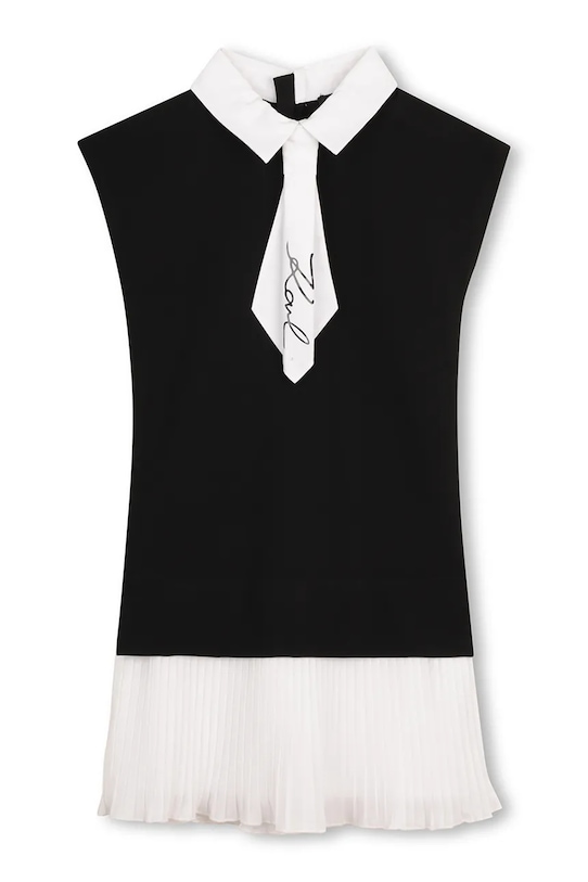 Dječja haljina Karl Lagerfeld Z31151.156.162 crna SS26