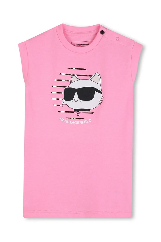Dječja haljina Karl Lagerfeld print roza Z31057.86.108