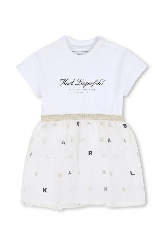 Παιδικό φόρεμα Karl Lagerfeld στάμπα λευκό Z31043.60.81