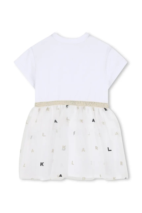 Παιδικό φόρεμα Karl Lagerfeld Z31043.60.81 λευκό SS26