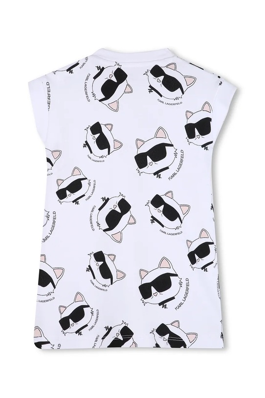 Παιδικό βαμβακερό φόρεμα Karl Lagerfeld Z31260.86.108 λευκό SS26