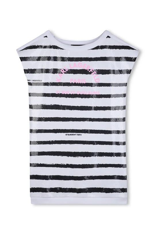 Dievčenské šaty Karl Lagerfeld Z31149.156.162 biela SS26