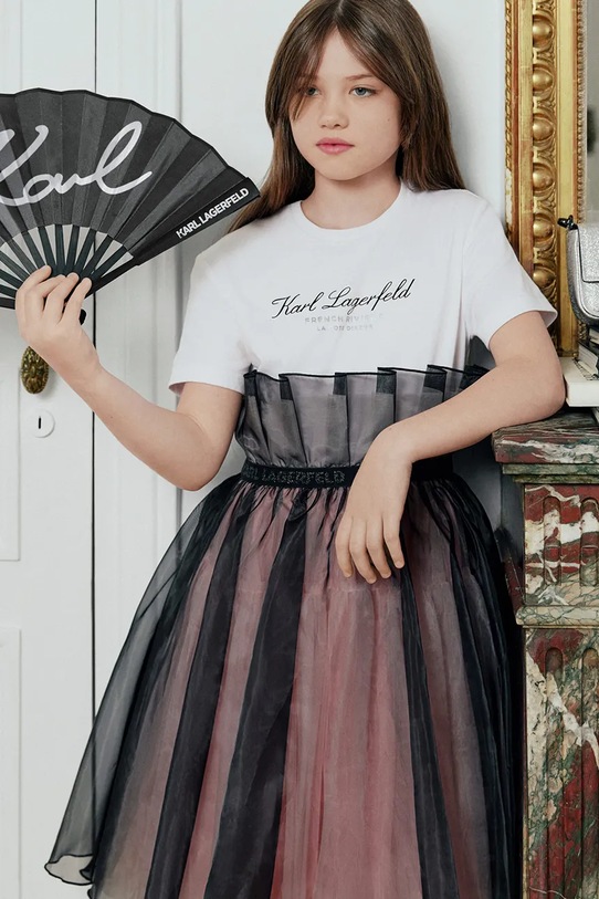 Karl Lagerfeld sukienka dziecięca Z31140.156.162 różowy