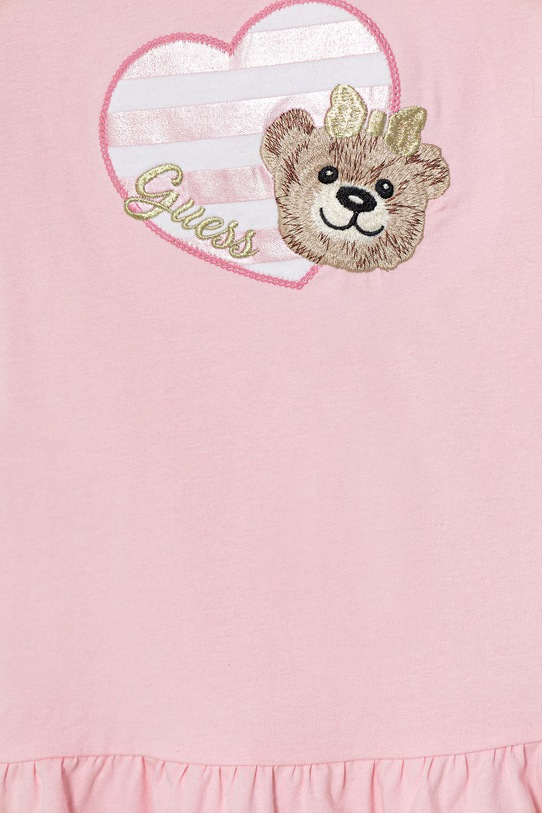 Dziewczynka Guess sukienka z bawełną A6GK01.K6YW4.PPY2.M różowy