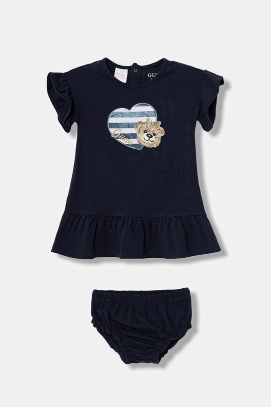 Guess sukienka z bawełną granatowy A6GK01.K6YW4.PPY2.M