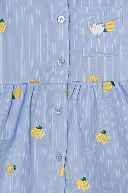 Dziewczynka Guess sukienka bawełniana A6GK02.WEH20.PPY2.M niebieski