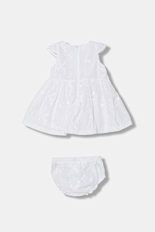 Guess sukienka rozkloszowana bawełniana A6GK05.WH710.PPY2.M biały SS26