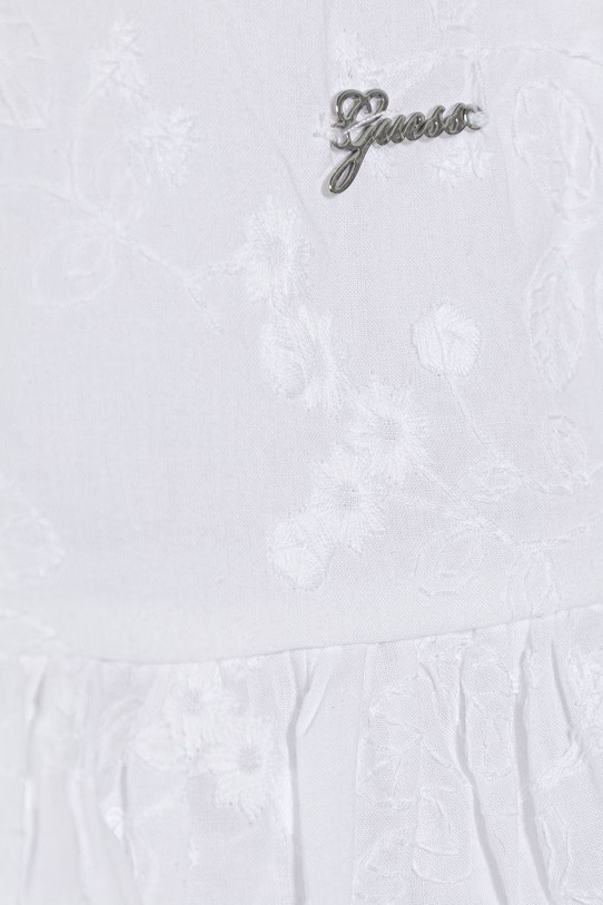 Dziewczynka Guess sukienka rozkloszowana bawełniana A6GK05.WH710.PPY2.M biały