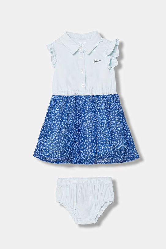 Guess sukienka dziecięca 2-pack rozkloszowany niebieski A6GK10.WR480.PPY2.M