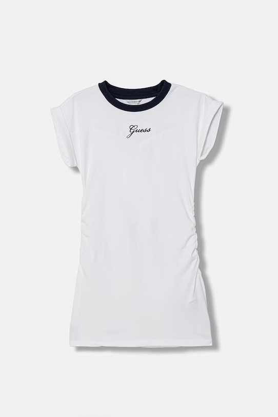 Guess sukienka letnia bawełniana z elastanem biały J6GK03.J1314.PPY2.M