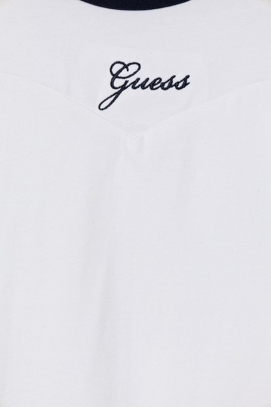 Dziewczynka Guess sukienka letnia bawełniana z elastanem J6GK03.J1314.PPY2.M biały