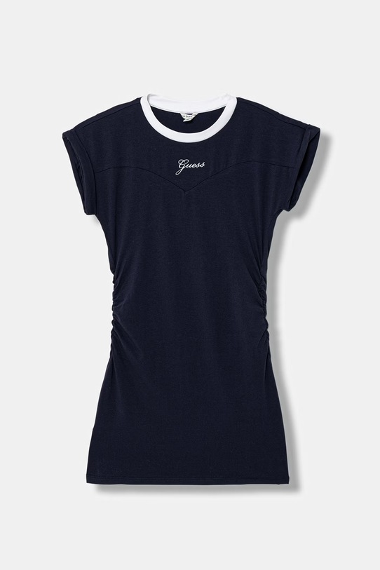 Guess sukienka letnia bawełniana z elastanem granatowy J6GK03.J1314.PPY2.M