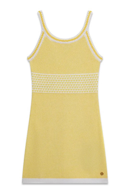 Dievčenské bavlnené šaty Guess J6GK04.Z5511.PPY2.M žltá SS26