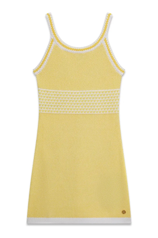 Dievčenské bavlnené šaty Guess J6GK04.Z5511.PPY2.M žltá SS26