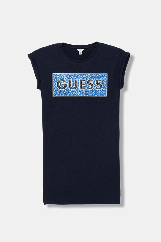 Dívčí šaty Guess mini námořnická modř J6GK05.KAE24.PPY2.M