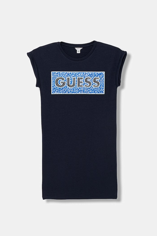 Dívčí šaty Guess mini námořnická modř J6GK05.KAE24.PPY2.M