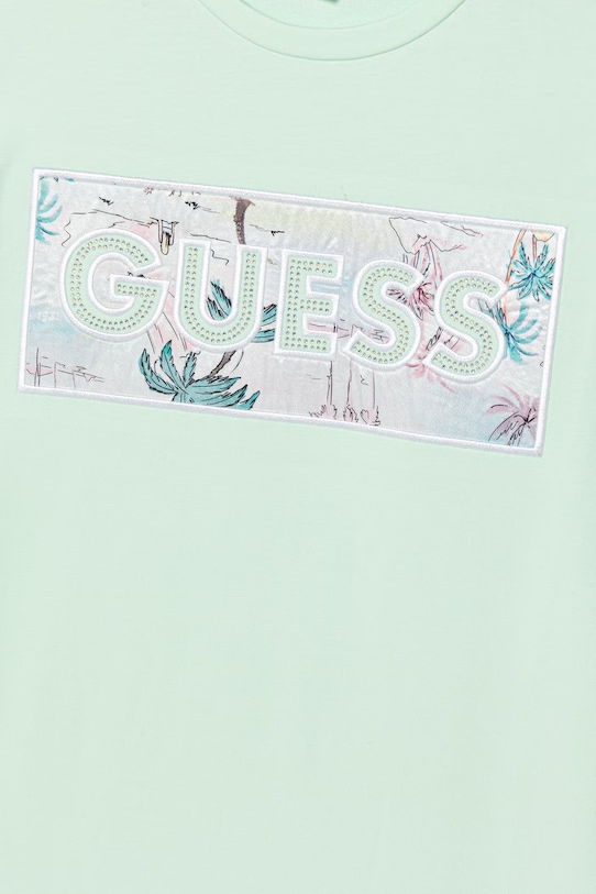 Guess sukienka dziecięca krótki zielony J6GK05.KAE24.PPY2.M