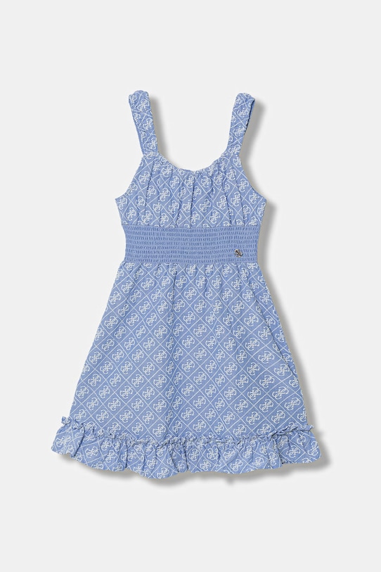 Guess sukienka letnia bawełniana J6GK22.WR300.PPY2.M niebieski SS26