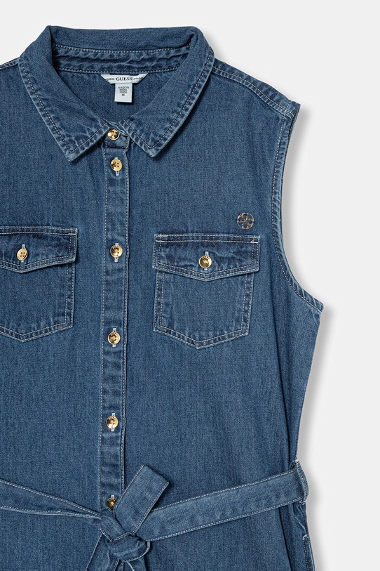Dziewczynka Guess sukienka letnia jeansowa J6GK24.D4EU0.PPY2.M granatowy