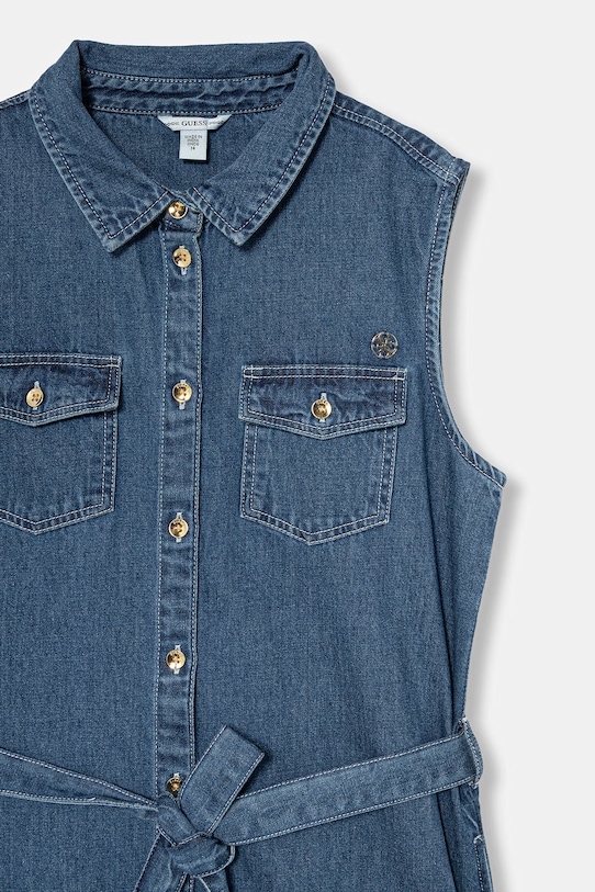 Dziewczynka Guess sukienka letnia jeansowa J6GK24.D4EU0.PPY2.M granatowy