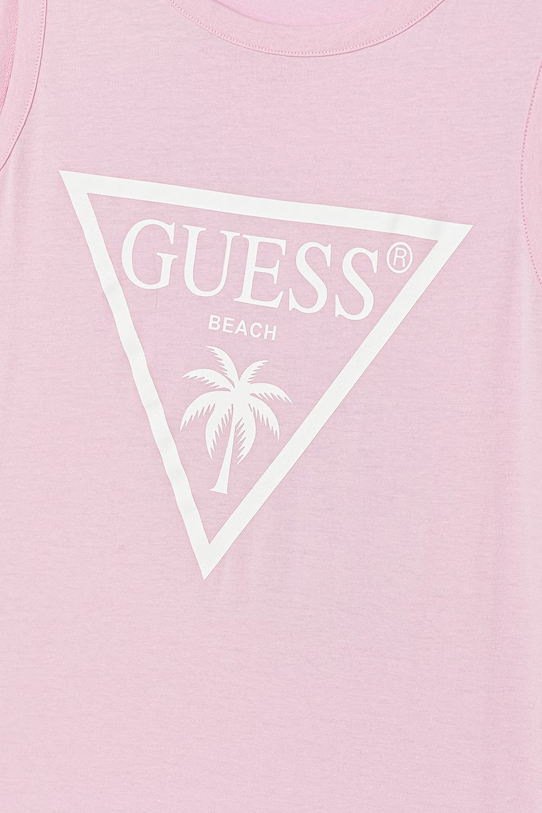 Dziewczynka Guess sukienka bawełniana dziecięca J6GK25.JA914.PPY2.M różowy