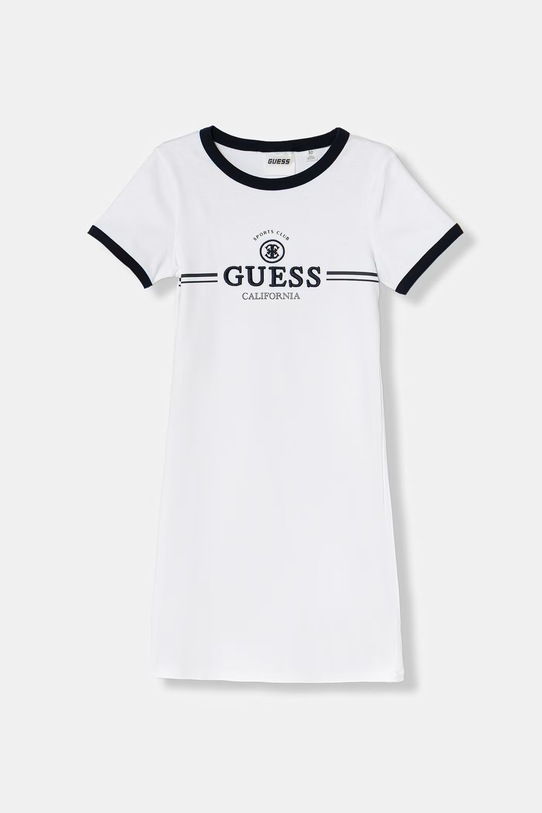 Guess sukienka z bawełną biały J6GK26.KCQX1.PPY2.M