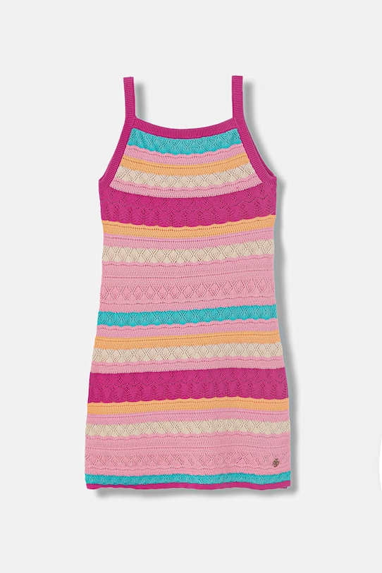 Guess sukienka letnia bawełniana różowy J6GK31.Z5480.PPY2.M