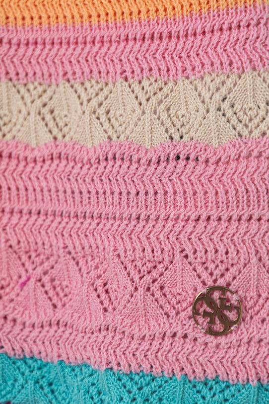 Dziewczynka Guess sukienka letnia bawełniana J6GK31.Z5480.PPY2.M różowy