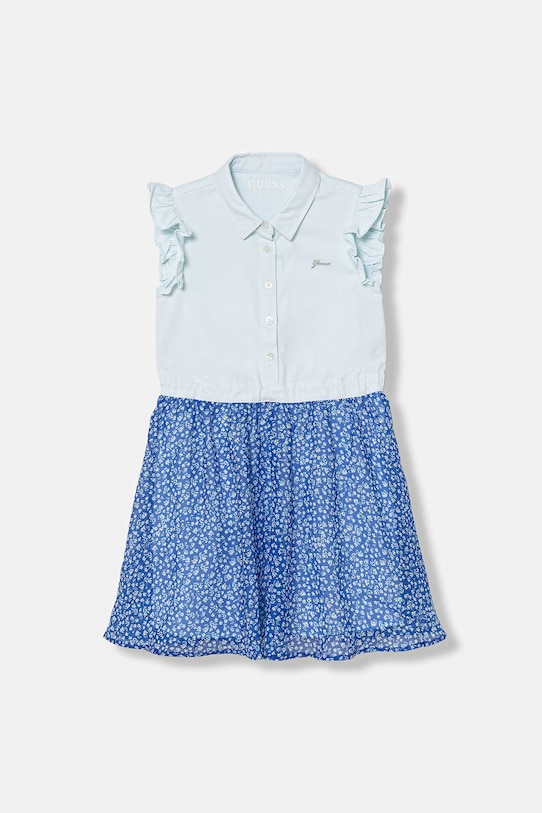 Guess sukienka dziecięca rozkloszowany niebieski K6GK00.WR480.PPY2.M