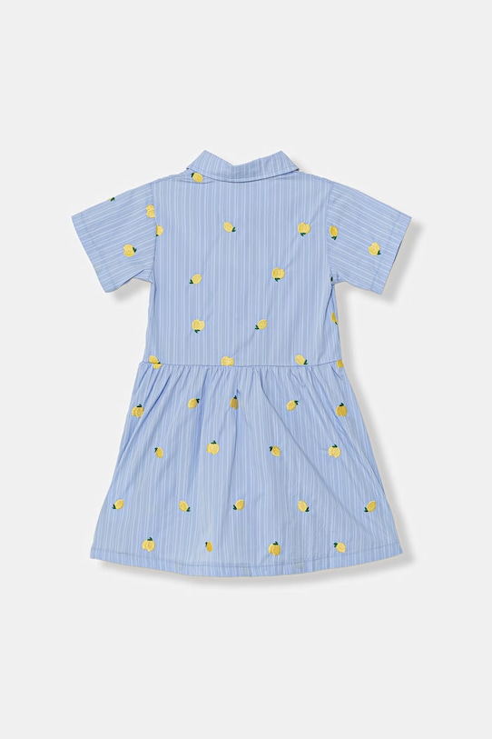 Guess sukienka bawełniana K6GK04.WEH20.PPY2.M niebieski SS26