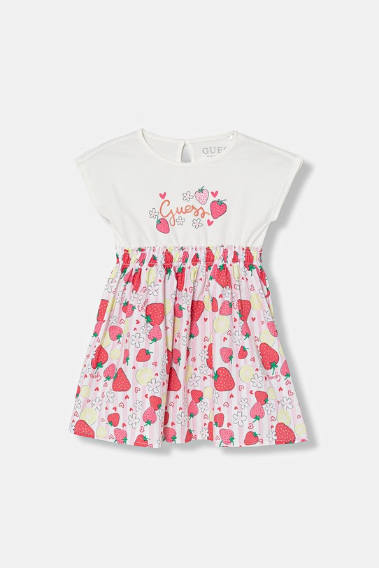 Guess sukienka dziecięca z elastanem różowy K6GK05.K6YW0.PPY2.M