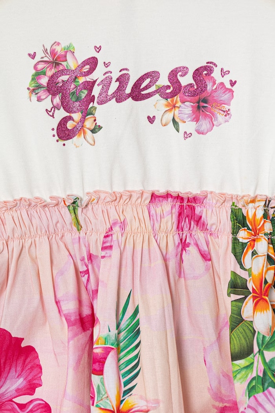DÍVKA Dívčí šaty Guess K6GK05.K6YW0.PPY2.M růžová