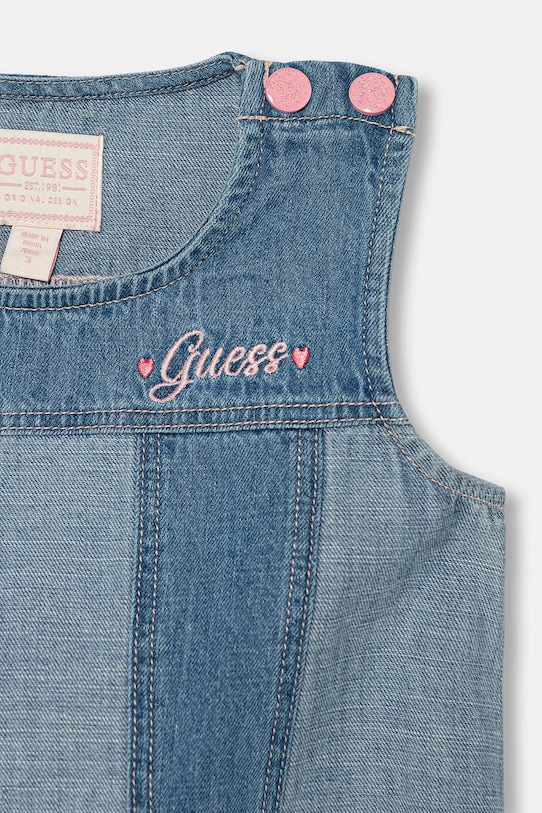 Dziewczynka Guess sukienka letnia jeansowa K6GK06.D7850.PPY2.M niebieski