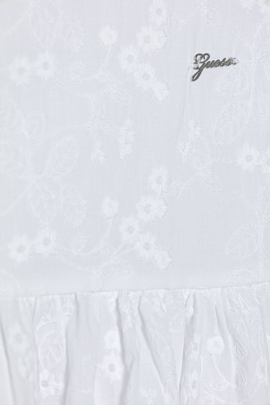 Dziewczynka Guess sukienka bawełniana K6GK09.WH710.PPY2.M biały