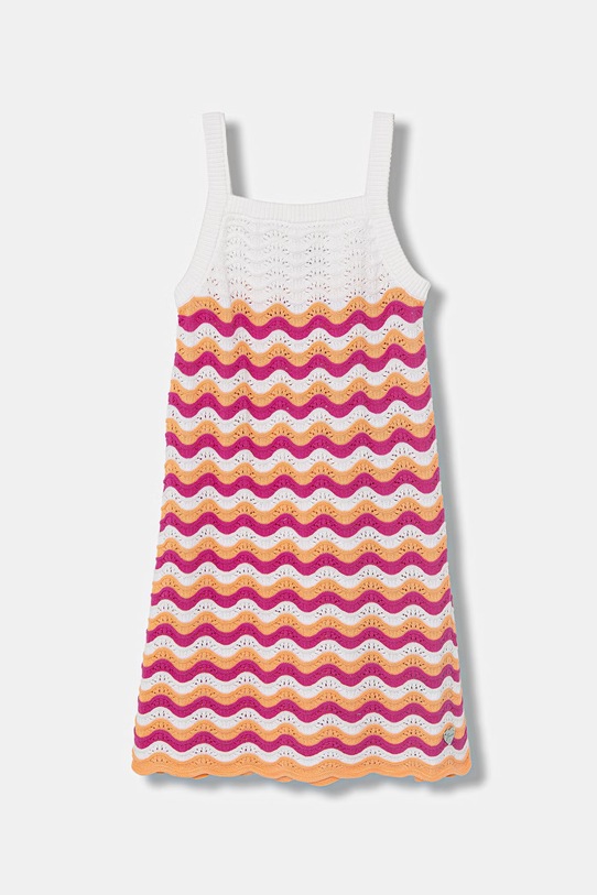 Guess sukienka sweterkowa bawełniana pomarańczowy K6GK11.Z5411.PPY2.M