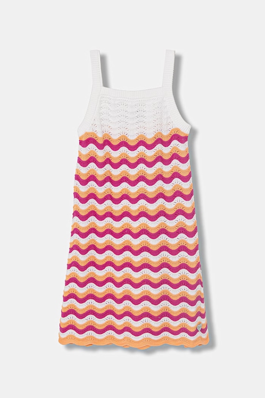 Guess sukienka sweterkowa bawełniana pomarańczowy K6GK11.Z5411.PPY2.M