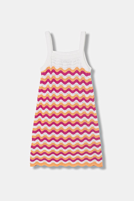 Guess sukienka sweterkowa bawełniana K6GK11.Z5411.PPY2.M pomarańczowy SS26