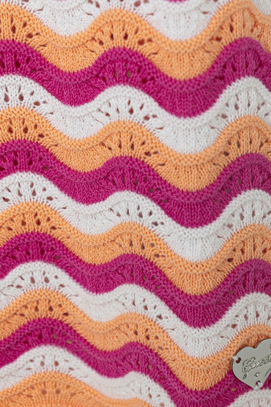 Dziewczynka Guess sukienka sweterkowa bawełniana K6GK11.Z5411.PPY2.M pomarańczowy